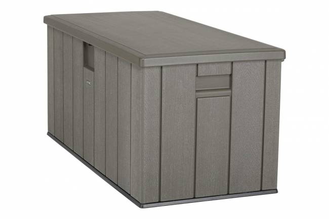 Сундук пластиковый WoodLook, 570 л, серый