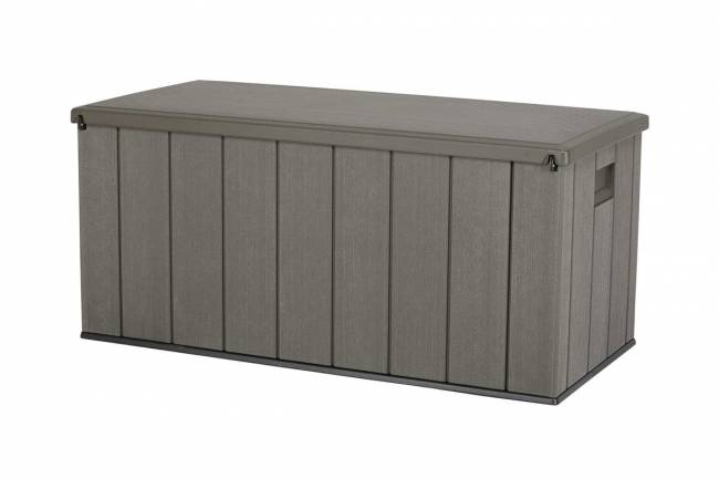 Сундук пластиковый WoodLook, 570 л, серый