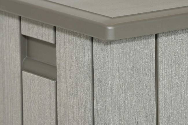 Сундук пластиковый WoodLook, 570 л, серый