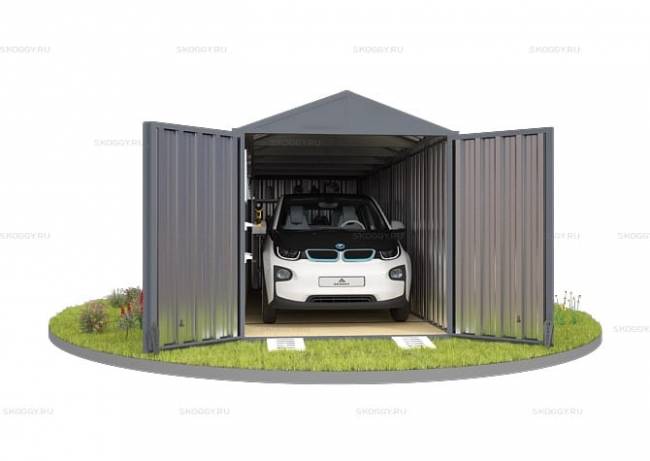 Хозблок SKOGGY секционный с двускатной крышей 6 х 2 м, брутальный серый Хозблок SKOGGY секционный с двускатной крышей 6 х 2 м, брутальный серый