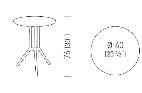Cтол обеденный Juniper Poliweave Ø600х760 мм