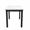 Стол DikLine LK110 Керамика Белый мрамор/подстолье черное/опоры черные