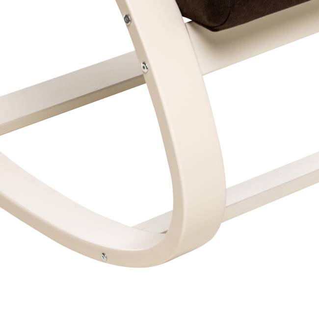 Кресло-качалка Leset Милано Слоновая кость Malmo 28 (коричневый) Кресло-качалка Leset Милано Слоновая кость Malmo 28 (коричневый)