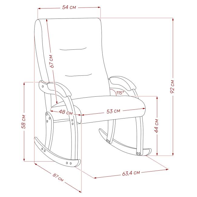 Кресло-качалка Leset Дэми Венге V14 бирюзовый