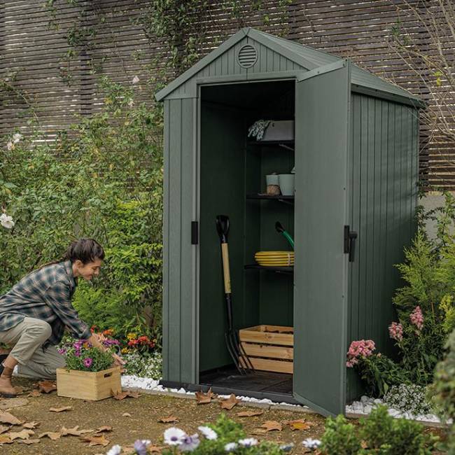 Сарай "Дарвин 4х4" (размеры 118 х 117 см), зеленый Сарай "Дарвин 4х4" (размеры 118 х 117 см), зеленый