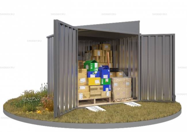 Хозблок SKOGGY секционный с односкатной крышей 2 х 2 м, цинковый Хозблок SKOGGY секционный с односкатной крышей 2 х 2 м, цинковый