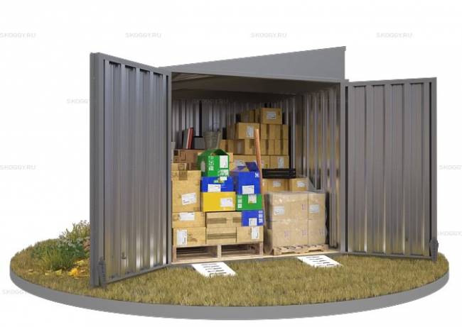 Хозблок SKOGGY секционный с односкатной крышей 2 х 2 м, цинковый Хозблок SKOGGY секционный с односкатной крышей 2 х 2 м, цинковый