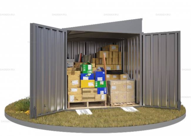 Хозблок SKOGGY секционный с односкатной крышей 2 х 2 м, цинковый Хозблок SKOGGY секционный с односкатной крышей 2 х 2 м, цинковый