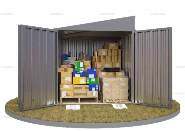 Хозблок SKOGGY секционный с односкатной крышей 2 х 2 м, цинковый Хозблок SKOGGY секционный с односкатной крышей 2 х 2 м, цинковый