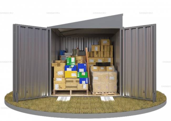 Хозблок SKOGGY секционный с односкатной крышей 2 х 2 м, цинковый Хозблок SKOGGY секционный с односкатной крышей 2 х 2 м, цинковый