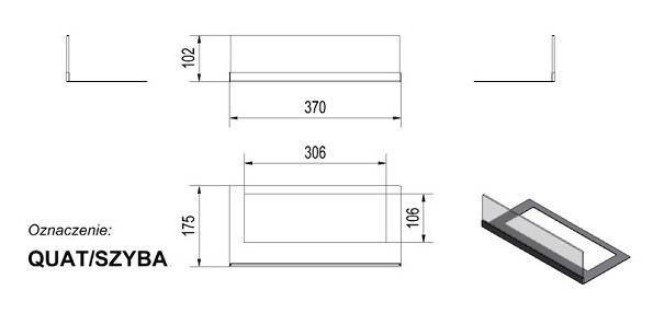 Стекло декоративное для биокамина QUAT