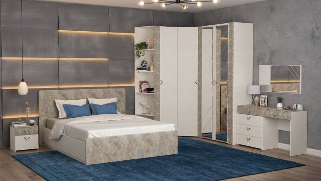 Кровать 1600 с подъёмным ортопедическим основанием Амели 11.31 цвет шёлковый камень/бетон чикаго беж Кровать 1600 с подъёмным ортопедическим основанием Амели 11.31 цвет шёлковый камень/бетон чикаго беж