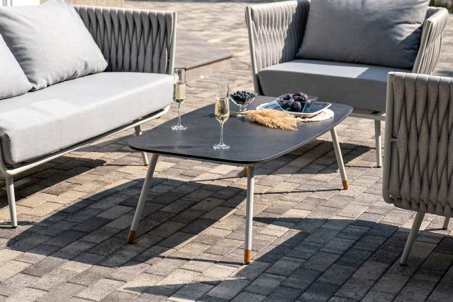 "Монако" лаунж-зона 4-местная из роупа со столом "Верона" (серый гранит), каркас светло-серый, роуп светло-серый "Монако" лаунж-зона 4-местная из роупа со столом "Верона" (серый гранит), каркас светло-серый, роуп светло-серый