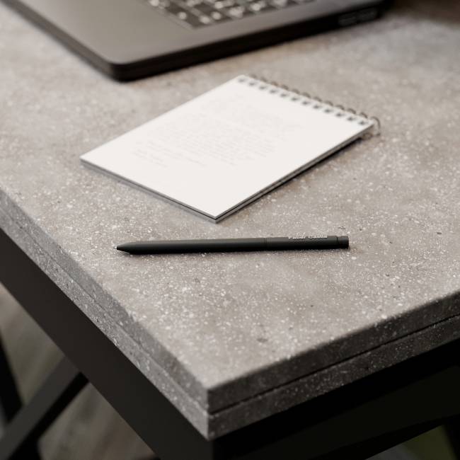 Стол универсальный трансформируемый АНДРЭ Loft ЛДСП терраццо/чёрный Стол универсальный трансформируемый АНДРЭ Loft ЛДСП терраццо/чёрный