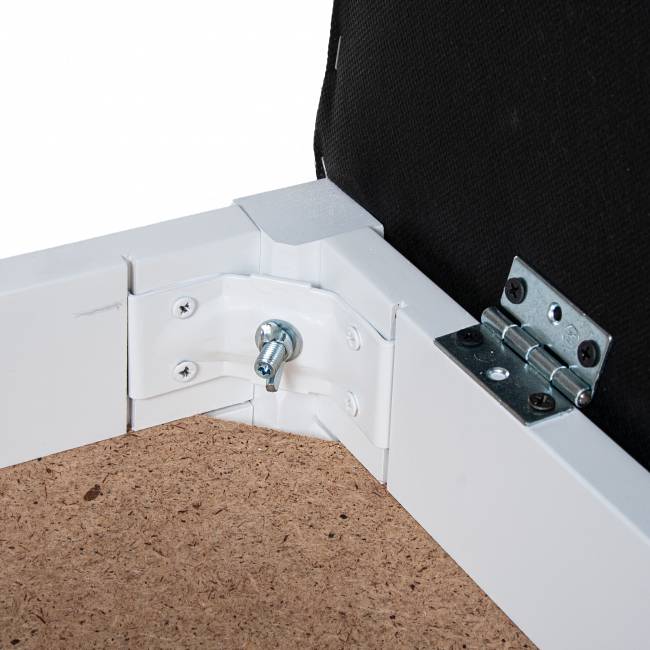 Банкетка Ретро М с ящиком белый, ткань меркурий