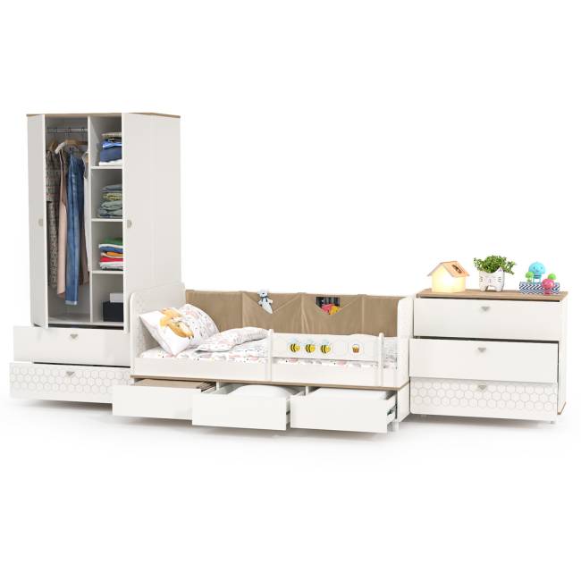 Детская мебель Эйп компоновка № 6 цвет белый/дуб белый Детская мебель Эйп компоновка № 6 цвет белый/дуб белый