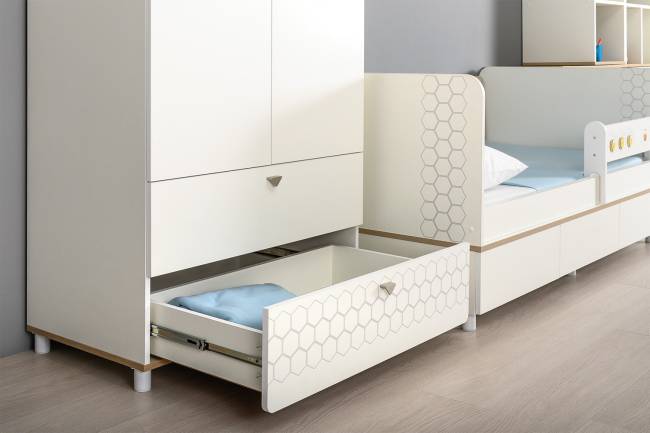 Детская мебель Эйп компоновка № 6 цвет белый/дуб белый Детская мебель Эйп компоновка № 6 цвет белый/дуб белый