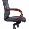 Стул руководителя Everprof Monaco Wood Экокожа Черный