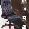 Стул руководителя Everprof Monaco Wood Экокожа Черный