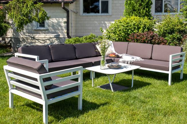 "Глория" модуль диванный левый, каркас из алюминия "Глория" модуль диванный левый, каркас из алюминия