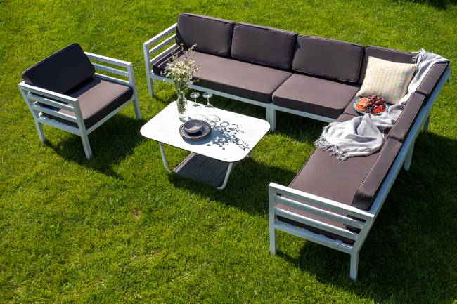 "Глория" модуль диванный левый, каркас из алюминия "Глория" модуль диванный левый, каркас из алюминия