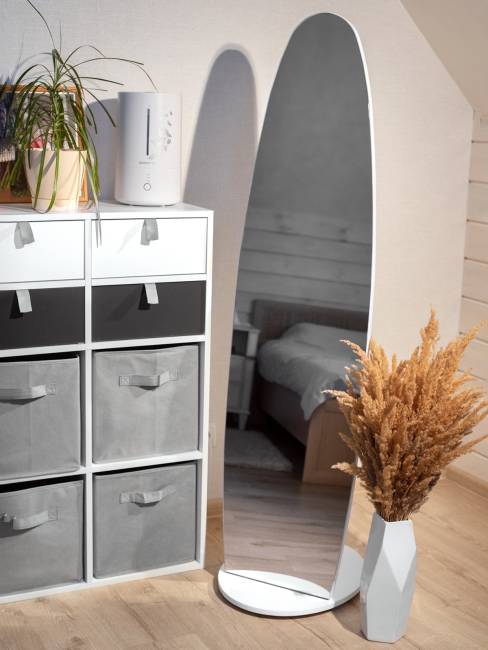 Зеркало напольное Стелла 1 белый 157,8 см х 40,4 см