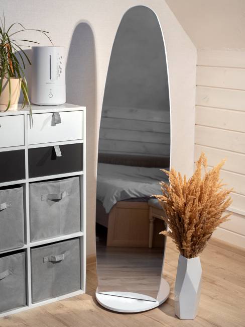 Зеркало напольное Стелла 1 белый 157,8 см х 40,4 см