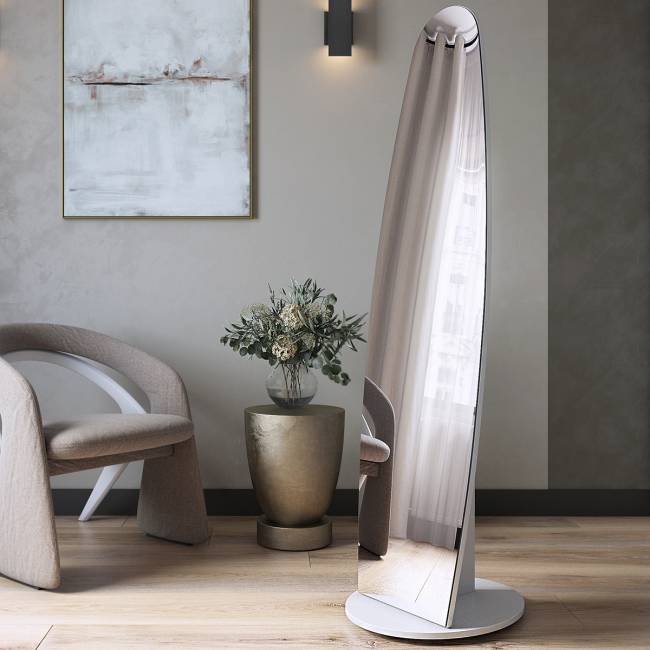 Зеркало напольное Стелла 1 белый 157,8 см х 40,4 см