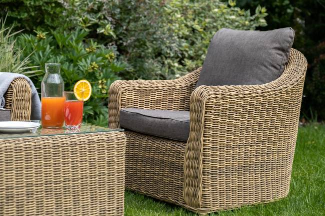 "Кон Панна" кресло из искусственного ротанга, цвет соломенный "Кон Панна" кресло из искусственного ротанга, цвет соломенный