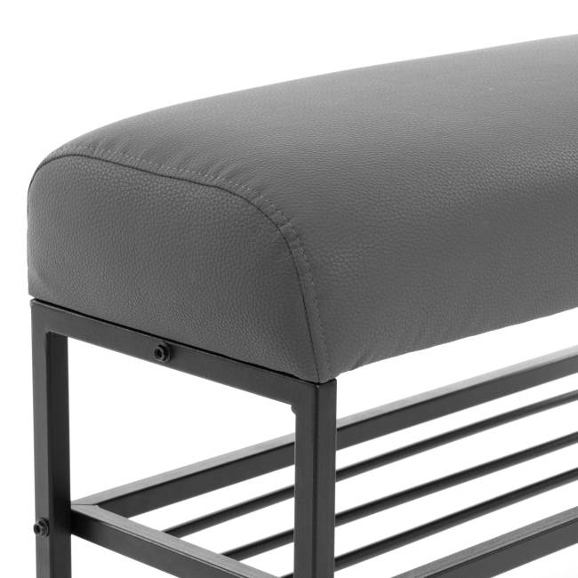 Банкетка-обувница Чарли Люкс/Charli Lux экокожа, шарп графит Sharp Графит экокожа Банкетка-обувница Чарли Люкс/Charli Lux экокожа, шарп графит Sharp Графит экокожа