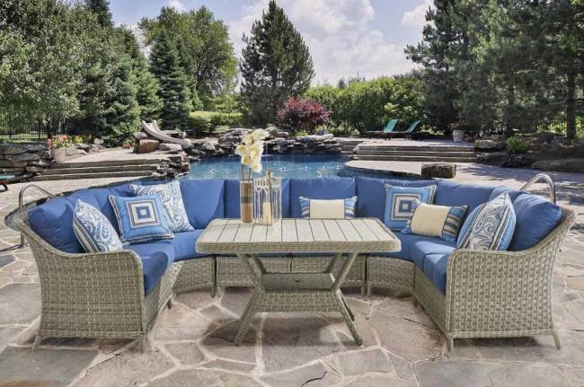 Диван модульный угловой "Кефалония", из искусственного ротанга, песочный, бежевый Диван модульный угловой "Кефалония", из искусственного ротанга, песочный, бежевый