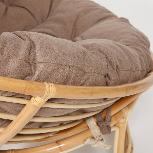 Кресло PAPASAN ECO/ПАПАСАН ЭКО P115-1/SP STD /c подушкой, ремешками/ Natural (натуральный), экошерсть Коричневый, 1811-5 Natural (натуральный) Кресло PAPASAN ECO/ПАПАСАН ЭКО P115-1/SP STD /c подушкой, ремешками/ Natural (натуральный), экошерсть Коричневый, 1811-5 Natural (натуральный)