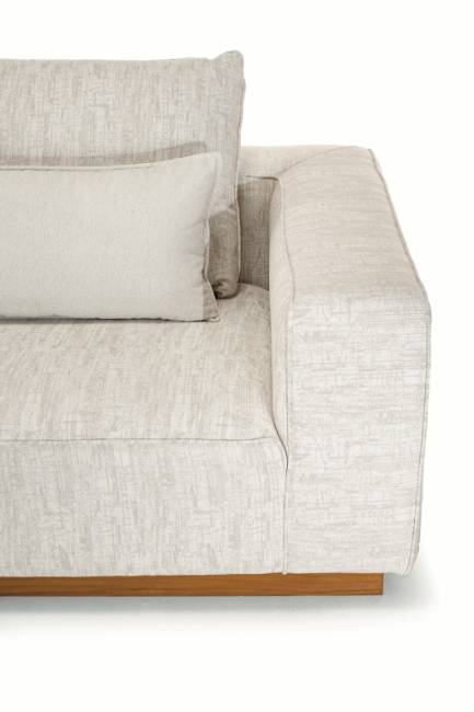 Диван модульный с подушками Don тик, бежевый 2600х1100х620 мм