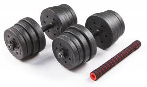 Набор композитных гантелей "TREX SPORT" 30 кг, с соединительным грифом 