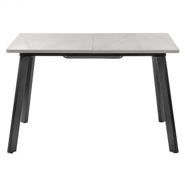 Стол Dublin раскладной 120-160х80х75 серый мрамор с чёрными ножками Стол Dublin раскладной 120-160х80х75 серый мрамор с чёрными ножками