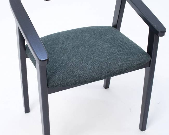 Стул-кресло Челси ПМ чёрный/зелёный