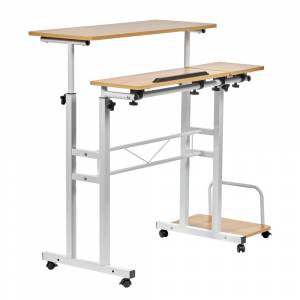 Стол многофункциональный Shuttle 80х58х80-130см, светлое дерево, белый Стол многофункциональный Shuttle 80х58х80-130см, светлое дерево, белый