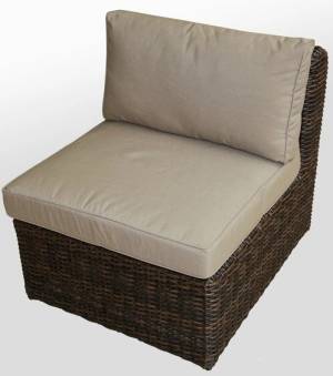 Центральная секция "Малага", из искусственного ротанга, коричневый с черным