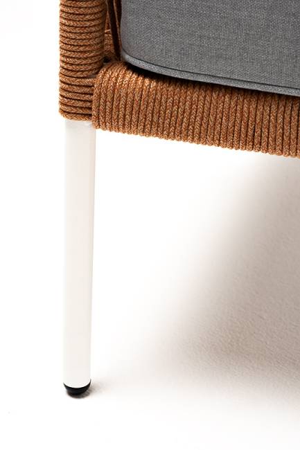 "Канны" кресло плетеное из роупа, каркас алюминий светло-серый (RAL7035) муар, роуп светло-серый круглый, ткань светло-серая "Канны" кресло плетеное из роупа, каркас алюминий светло-серый (RAL7035) муар, роуп светло-серый круглый, ткань светло-серая