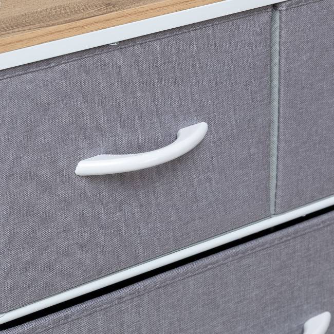 Комод Leset Ноа с полками 7 ящиков Белый Светло-серый