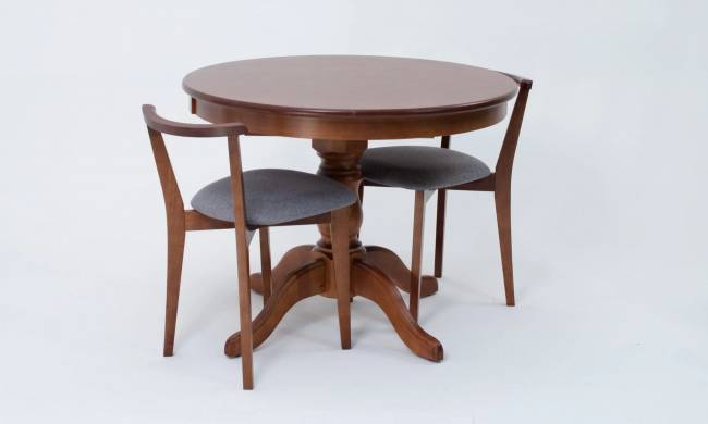 Обеденная группа Брамос К 100 орех со стульями Франк орех серый