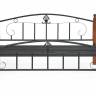 Кровать РУМБА (AT-203)/ RUMBA дерево гевея/металл, 160*200 см (Queen bed), красный дуб/черный красный дуб/черный дерево гевея/металл