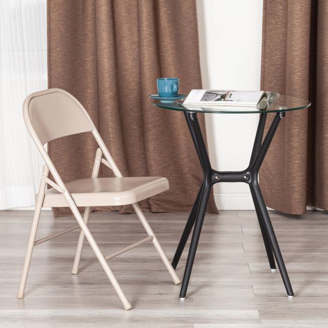 Стул складной FOLDER (mod. 3023(II)) металлический, 46,5 x 48 x 75, 7-beige (Комплект из 6 шт.) бежевый металлический Стул складной FOLDER (mod. 3023(II)) металлический, 46,5 x 48 x 75, 7-beige (Комплект из 6 шт.) бежевый металлический