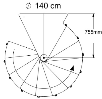 Винтовая лестница Montreal Classic d160