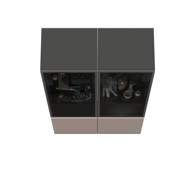 Горка в гостиную Сидней цвет антрацит/МДФ веллюто капучино