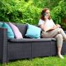 Arizona b:rattan, Диван трехместный, антрацит (3-х местная подушка)