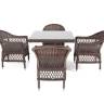 "Сицилия" обеденная группа плетеная, цвет коричневый