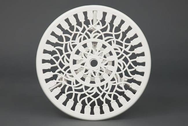 Комплект Secret de Maison Вальс Цветов/Waltz of Flowers (стол+2 стула) алюминиевый сплав, D60/H67, 52х40х89см, античный белый butter white алюминиевый сплав