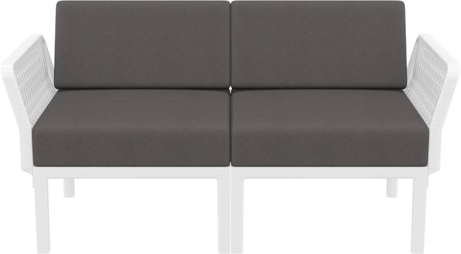 Комплект пластиковой мебели Portofino Lounge белый, темно-серый