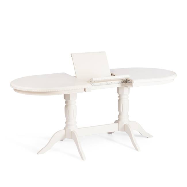 Стол обеденный раздвижной Коппола/Coppola бук, МДФ, 140-180х80х77см, айвори вайт Ivory white бук, мдф
